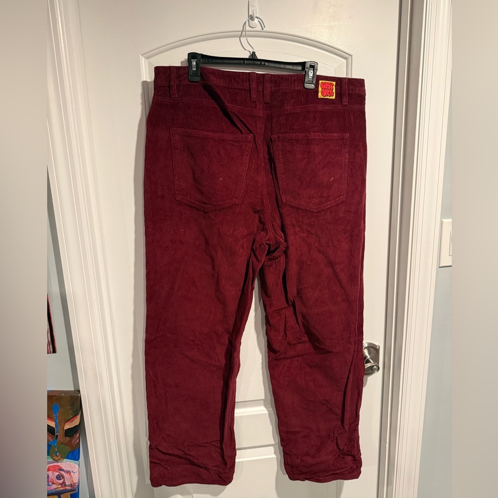 Zumiez Empyre Burgundy/Maroon Corduroy Baggy Pants - Picture 2 of 3